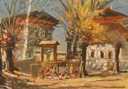 Ogyen Choling Palace (oil on board)