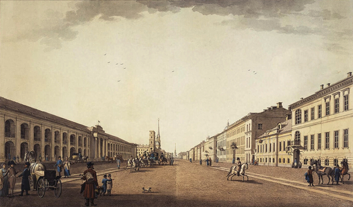 Nevsky Prospekt, 1799 (w/c on paper)