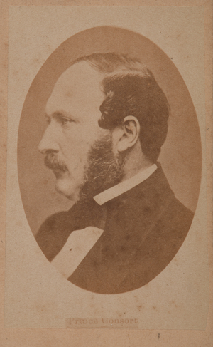 Prince Albert of Saxe-Coburg-Gotha, 1860 (b/w photo)