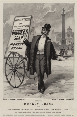 Advertisement, Brooke's Soap (engraving)
