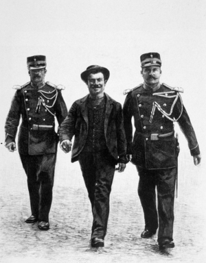 Luigi Lucheni the murderer of the EMPRESS ELISABETH OF AUSTRIA from Wittelsbach (1837-1898) (engraving)