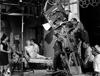 On the set William Dieterle with Rita Hayworth and Stewart Granger  1953 (photo)