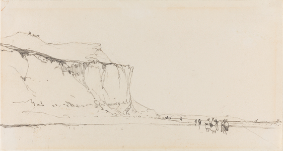 Sea Shore with Cliff, 1823 (Graphite on paper)