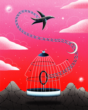 Wondering about freedom, 2020 (digital illustration)