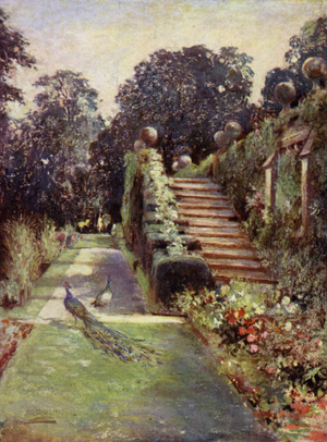Scottish Gardens: Dunrobin (colour litho)
