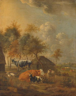 Landscape with Animals, 1700-1799 (oil on canvas)