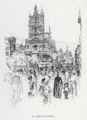 St Mary-le-Strand (litho)