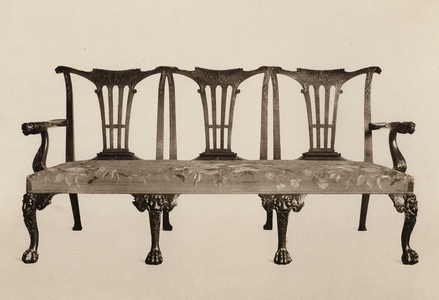 A Suite of Chippendale Mahogany Furniture, from the Lord Clifton Collection (b/w photo)