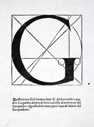 G, illustration from 'Divina Proportione' by Luca Pacioli (c.1445-1517), originally pub. Venice, 1509 (litho)