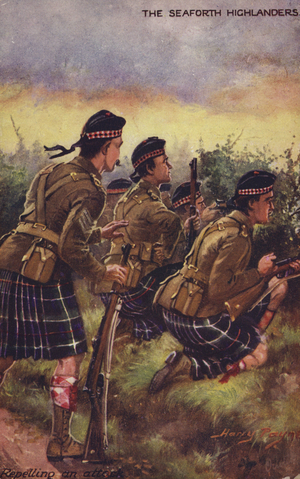 The Seaforth Highlanders (colour litho)
