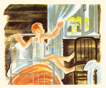 Illustration from 'Blue Leaves' by Valentina Oseeva, 1947 (litho)