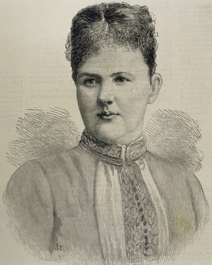 Portrait of Emma of Waldeck and Pyrmont (1858-1934) (engraving)