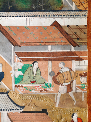 Osakazu Byobu - Japanese eight-panel folding screen (painting)