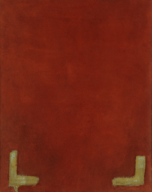 Red with Two Ochre Angles, 1962 (oil on canvas)