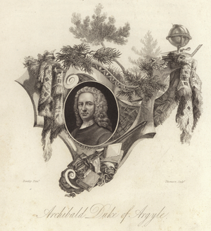 Archibald Campbell, 3rd Duke of Argyll, Scottish politician, lawyer and soldier (engraving)