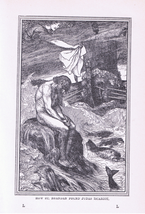 How St Brendan found Judas Iscariot, 1912 (litho)