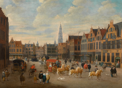 The Meir in Antwerp (oil on canvas)
