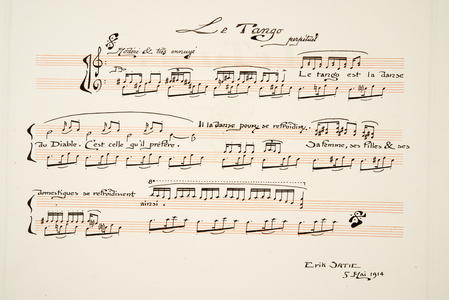 Musical Score for Le Tango, from Sports & Divertissements, pub. 1914 (pochoir print)