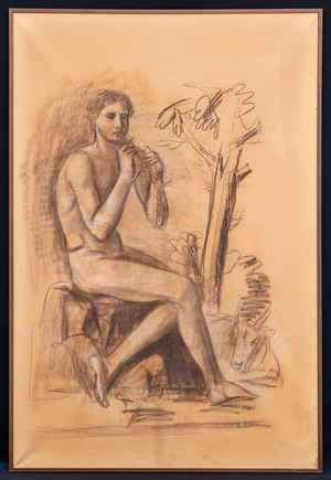 The Month of April, 1935 (mixed technique on paper)