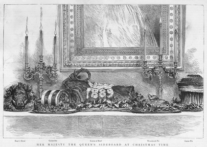 Her Majesty the Queen's sideboard at Christmas time (engraving)