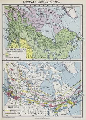 Economic maps of Canada (colour litho)