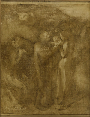 Sketch for the 12th district town hall: the old men, ca. 1897 (oil on canvas)