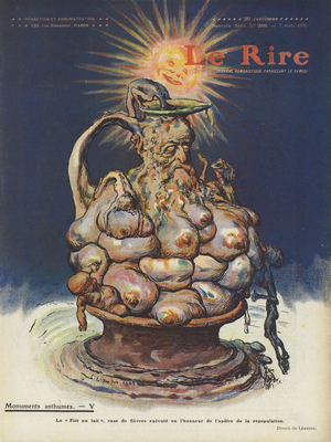 Illustration for Le Rire (colour litho)