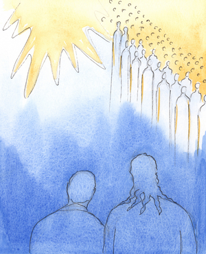 Christ is with us as we honour His saints, 2003 (w/c on paper)