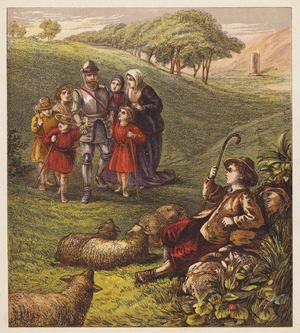 The Pilgrim Children (colour litho)