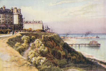 The Leas, Folkestone (colour litho)