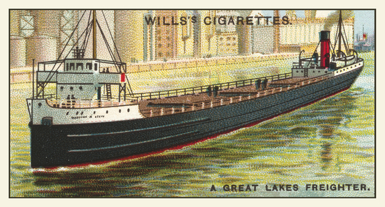 A Great Lakes Freighter (chromolitho)