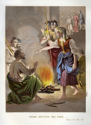Peter denies he is a disciple of Jesus - Bible