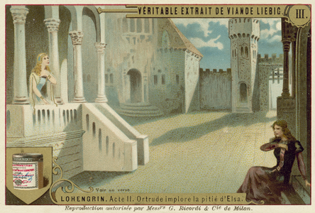 Scene from Richard Wagner's opera Lohengrin (chromolitho)
