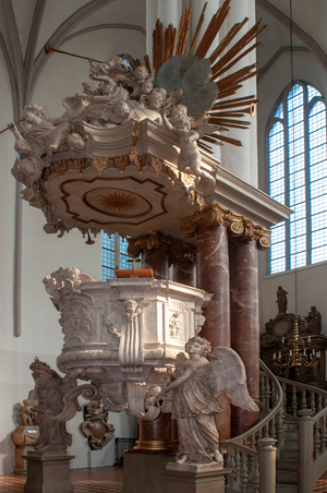 Inside St. Mary Church or Marienkirche in Mitte in Berlin, Germany (photo)