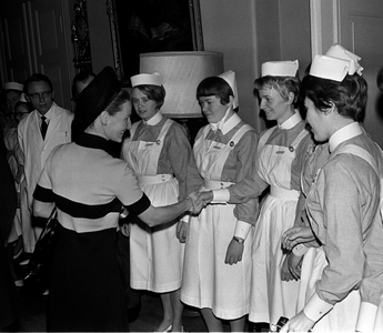Oslo, 19690121 Crown Princess Sonja visits the Deaconess House ..., 1969 (photo)