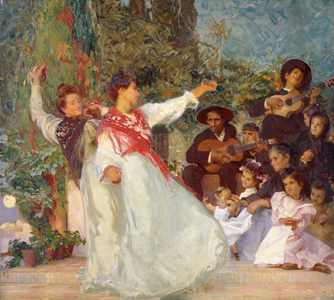 Spanish dancers, early 20th century (Oil on canvas)