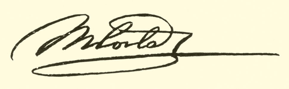 Sir Michael Costa, 1807-1884, signature (engraving)