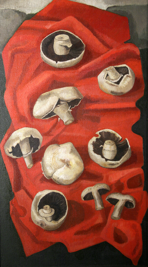 Still Life with Mushrooms, 1956 (oil on canvas)