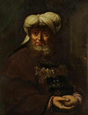 A Rabbi (King Uzziah Stricken with Leprosy), c.1764-85 (oil on canvas)