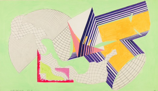 Maquette for the MFA, H Ball Decorations, 1982, reworked 1983 (collage, printed paper, w/c & graphite on board)