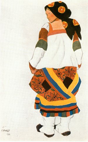 Russian farm woman (watercolour on paper)