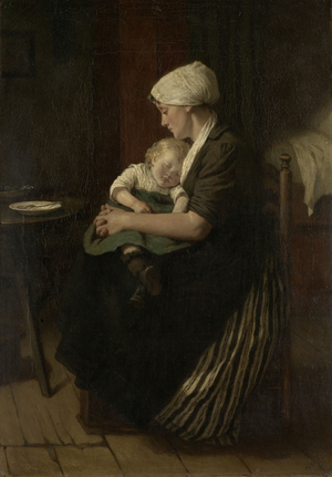 Lulled to Sleep, 1871 (oil on canvas)