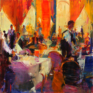 The Savoy Days (oil on canvas)