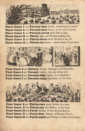 Illustration for Grandmamma Easys Merry Multiplication (engraving)