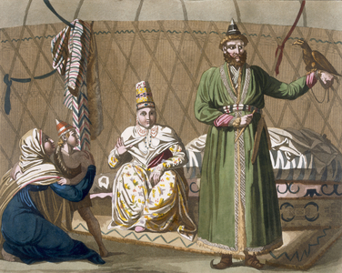 Prince and Head of State of the Kirghiz people, c.1820s-30s (coloured engraving)