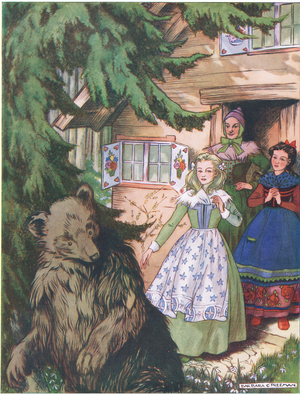 Good bye to the guest (colour litho)