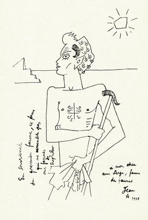 Serge Lifar as the Faun, 1938 (drawing)