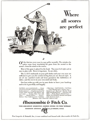 Abercrombie and fitch golf, 1920s