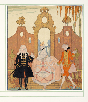 Le Barbon from Personages de Comedie, pub. 1922 (pochoir print)