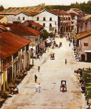 Malaysia: Petaling Street (Jalan Petaling) in the Chinatown area, Kuala Lumpur, c. 1890